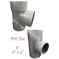 Pvc Tee 6” / 6”x4” Reducing Tee 150mm / 150x100mm Grey Pvc Tee & Reducer Tee