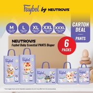[6 PACKS CARTON DEAL] Faybel by Neutrovis Baby Essestial PANTS Disposable Baby Diaper - PANTS Series