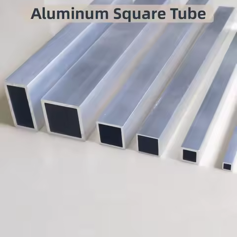 Aluminium alloy square tube width 6-50mm length 300 500mm Square profile DIY decoration Aluminum squ