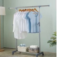 升降晾衣架-單杆($168) 落地折疊室內不鏽鋼雙杆式晾曬架陽台伸縮曬衣架