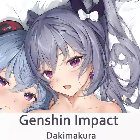 Genshin Impact Ganyu Keqing Dakimakura 2WAY Hugging Body Pillow Case Anime Otaku Pillow Cushion Cove