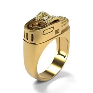 黃金模型戒指鍍創意2021朋克熱賣14網紅 男女造型情侶風格打火機k