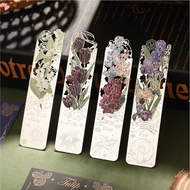 Silver Hollow Metal Bookmark, Flower Theme, for Book Lovers, Writers, Readers, Gifts