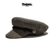 Thejam. Sailor hat wool herringbone brown | Fisherman cap | Fiddler cap