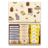 【JAPAN BOX】Love the coffee shop  (喫茶店に恋して), Assortment of 3 types 18 pieces，Tiramisu Chocolate Sandw