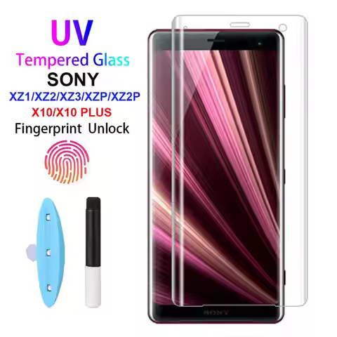 3D Curved Edge Tempered Glass For SONY Xperia 10 10 PLUS XZ XZ2 Premium UV Glass Glue For XZ1 XZ2 XZ