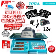 WIRELESS WEIGHT SCALE / CORDLESS WEIGHT SCALE FULL SET WITH CHARGER & BATTER Li-ion Scale - TES1201🎉