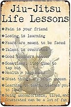 Jiu-Jitsu Life Lessons Vintage Metal tin Sign Art Plaque Wall Decor Look Funny Gifts for Home Kitche
