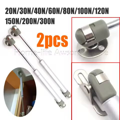 2PCS 20N/30N/40/60/80/100/120/150N Furniture Cabinet Door Stay Soft Close Hinge Hydraulic Gas Lift S