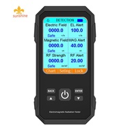 VTER2 Electromagnetic Field Meter Digital EMF Meter Radio Frequency Detect Meter Backlit Color Scree