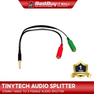 TINYTECH 3.5 MM 1 MALE TO 2 FEMALE CABLE AUDIO SPLITTER