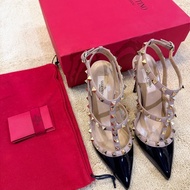 Valentino經典卯釘高跟鞋37 全新