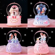 Valentin Snow Globe with Music, Snow Love Crystal Ball, Music Snow Globe with Light