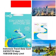 CMLink Travel Indonesia Data Card Internet Data 5G Online SIM Card HK Card