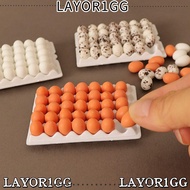 LAYOR1GG 1Set Cute Chicks Eggs, Mini 4 Styles Simulated Eggs, High Quality Family Eggs Miniature Dec