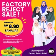 TUDUNG REJECT KILANG : Tudung Sekolah | Tudung Uniform Awning Lembut Awning Scuba Soft Awning Plain 