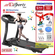 ☁3.0HP ADSports AD509 Home Exercise Gym Fitness Electric Motorized Treadmill Mesin Lari 跑步机♡