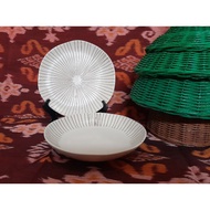 Brown Lines Salad Plate and Coupe Soup