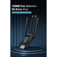 1200Mbps WiFi USB Adapter Dual Band 2.4G+5Ghz Wi-Fi Dongle 4 Antenna 802.11AC USB3.0 High-Speed Wire