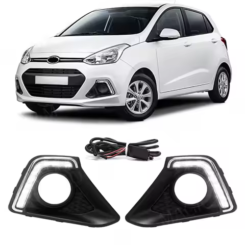 LED Fog Lamp For Hyundai I10 GRAND 2014 2015 2016 DRL Daytime Running Lights Signal Lamp Assembly Wa