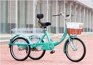 Bike 3 Wheels Adult Tricycles Trikes 20 Inch Bikes Three-Wheeled Bicycles Cruise Trike with Shopping Basket High Backrest for Elder Women Men Cycling Pedalling