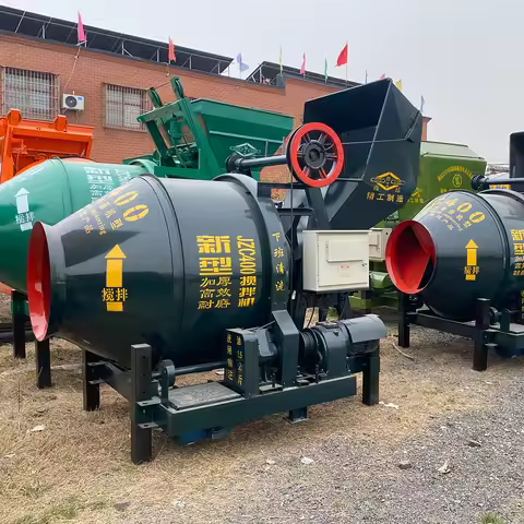 Concrete Mixer 400l Concrete Mixer with Self-loading Cement Mixer Machine diesel for Sale