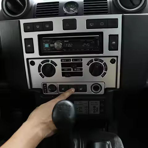 Aluminum alloy For Land Rover Defender 110 2008-18 Car Console Air Conditioning Control Panel Decora