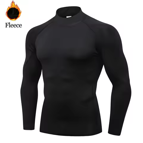 Winter Man Compression Shirt Cycling Clothing Warmth Shirt Warm Bottoming Shirt Men Compression T-Sh