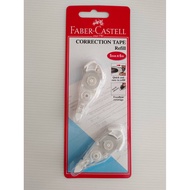 FABER CASTELL CORRECTION TAPE REFILL 2'S TWIN PACK 169103 GLIDE CORRECTION TAPE REFILL