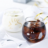 JAPAN Kaneshotouki Peanuts Snoopy & Woodstock Yurayura glass Tumbler, 10.8 fl oz (320 ml), Pair Set