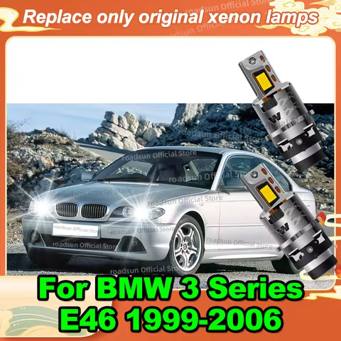 LED CANBUS Headlight 1:1 Xenon HID Lights 6000K Lamps 50000LM For BMW 3 Series E46 1999-2006 2002 20