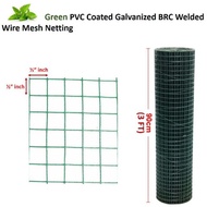 Green PVC Coated Galvanized BRC Welded Wire Mesh Net 1/2" x 1/2"  / Brc Hijau