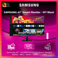 SAMSUNG 43" M7 SMART MONITOR WITH SMART TV APPS AND UHD 4K RESOLUTION (LS43DM702UEXXS)