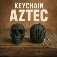 Aztec Whistle Keychain - Maya Quarter Death Whistle