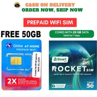 Globe at Home Prepaid Wifi Sim FREE 20GB DATA and Rocket Sim 20GB