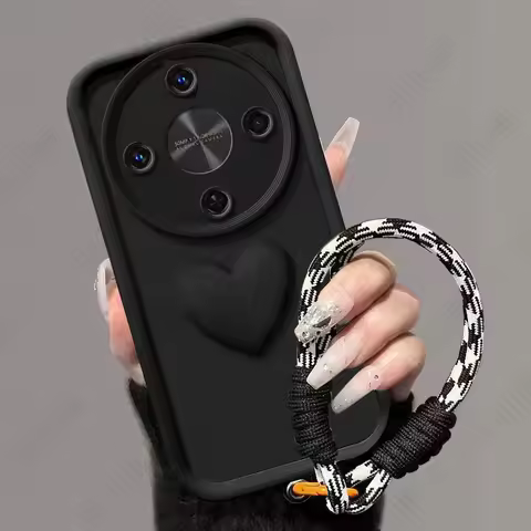 For Honor Magic 8Lite Magic 7Lite Magic 6Lite Magic 5Lite Case Honor X9C Smart 3D Love Heart Strap S