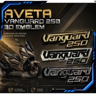 EMBLEM AVETA VANGUARD250 VANGUARD 250 3D LOGO EMBLEM STICKER ACCESSORIES ACCESSORY MODIFIED MODIFY