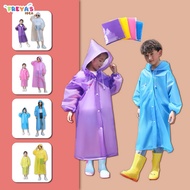 FR-C412 C413 Jas Hujan Terusan Bahan EVA RAINCOAT Mantel Hujan Anak Dan Dewasa Semi Transparan Polos