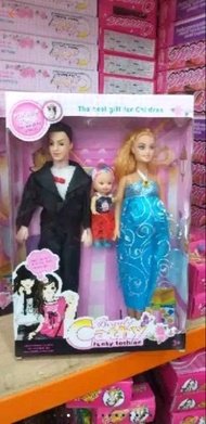 Boneka Berbie Keluarga Hamil Plus Anak Mainan Anak Perempuan