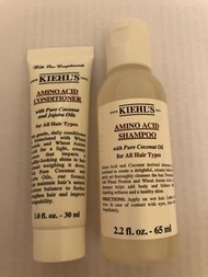 Kiehl’s amino acid shampoo & conditioner 洗髮護髮旅行裝  kiehls