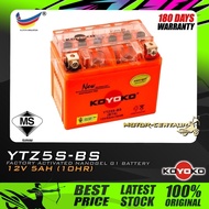 BATERI MOTOSIKAL KOYOKO G1 NANOGEL BATTERY YTZ5 GTZ4V YTZ5S-BS FOR YAMAHA Y15, Y15ZR, Y16ZR, LC135 V