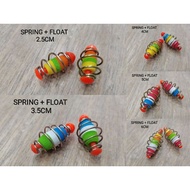 BOCEAN BOMB SPRING WITH FLOAT SIZE #2.5CM #3.5CM #4.0CM #5.0CM #6.0CM (1 PAIR PER PACK)