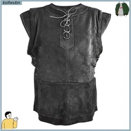 ksifwvbn Men Hunting Vest Pirate Party Costume Top Medieval Viking Archer Costume Chest Armor Larp O