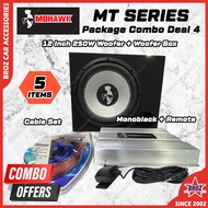 100% Mohawk MT Series 6.5inch 2-Way Coaxial Mid Bass Speaker 12inch SubWoofer High Power Amplifier Kereta Audio System