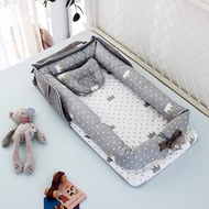 Natural beauty1 Infant Cotton Cradle Crib Newborn Basket Bassinet Bed Baby Nest for Boys Cot Cushion Cribs