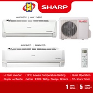 Sharp Air Conditioner (1.0HP-2.5HP) J-Tech Inverter Super Jet Mode AirCond AHX9VED2 / AHX12VED2 / AHX18VED / AHX24VED