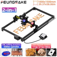 FEUNGSAKE laser engraver and cutter 40w CNC Router Machine 500w spindle laser engraving machine