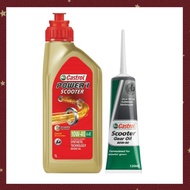 📢 Malaysia Day Sale 🇲🇾 📢Castrol Scooter Power 1 10W40 ＋ Castrol Scooter Gear Oil 80W90 (Original)