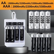 HOMIEE AA 3800mAh AAA 1800mAh 1.2V NiMH Rechargeable Battery Charger Pengecas Bateri