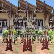 Tiang Pataka Bendera Ruangan Tatakan Ukiran Berkualitas